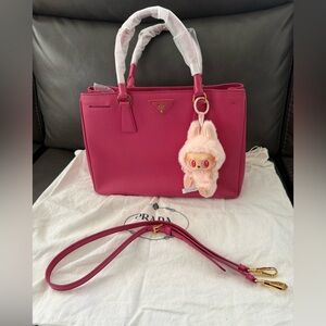 *24hr SALE*Authentic Prada Saffiano Pink Leather 2way Tote Bag